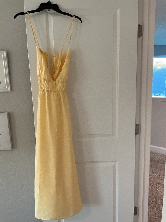 Zara Dresses & Skirts - Zara XXL yellow maxi halter dress